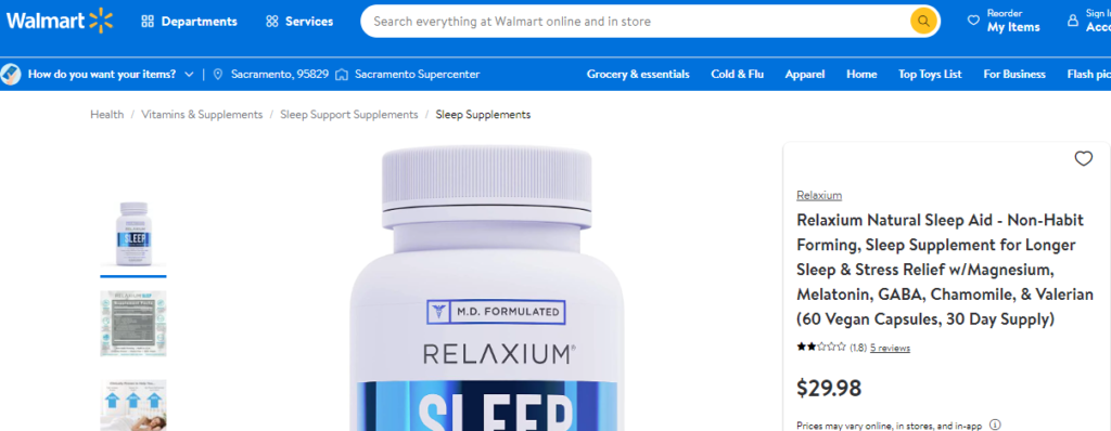 Relaxium Sleep Walmart